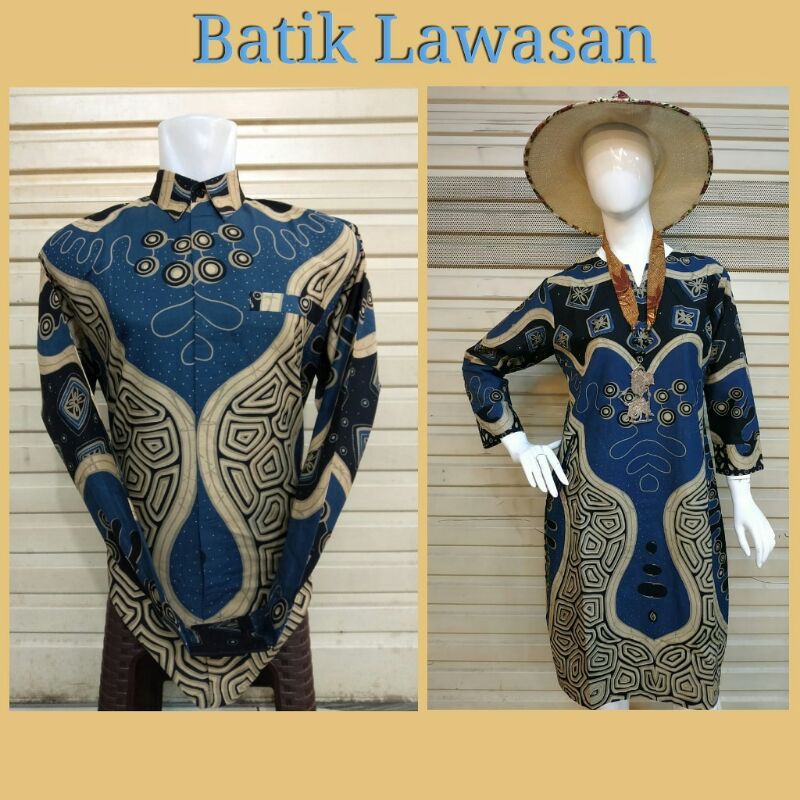 Batik couple tunik resleting blakang katun lawasan batik DB thamrin city