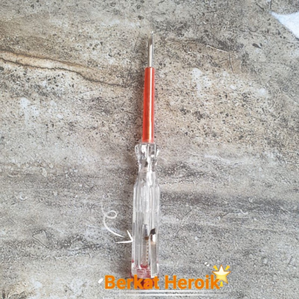 Tespen Merah  Test Pen Alat Tes Listrik Obeng Kelistrikan Test Pen Merah