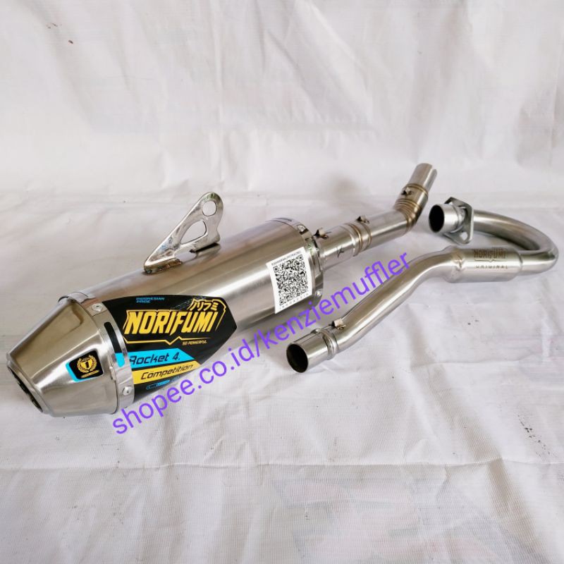 KNALPOT NORIFUMI ROCKET 4 KOMPETISI MOTOR CRF 150L/KLX 150/WR 155/DTRACKER 150/KLX TIGER/KLX MP-8