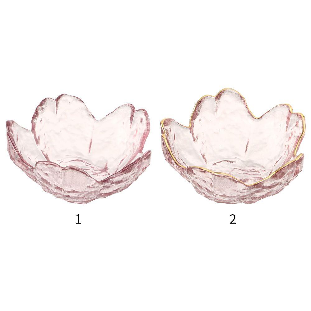 Solighter Cherry Blossom Oil Saucer Bowl Dekorasi Rumah Seni Kerja Wadah Penyimpanan Gadget Cuka Piring Perlengkapan Dapur Piring Kaca Kecil