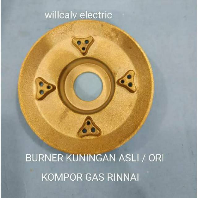 BURNER KUNINGAN ASLI KOMPOR GAS RINNAI / BURNER KOMPOR GAS RINNAI KUNINGAN / BARNER ASLI KOMPOR GAS