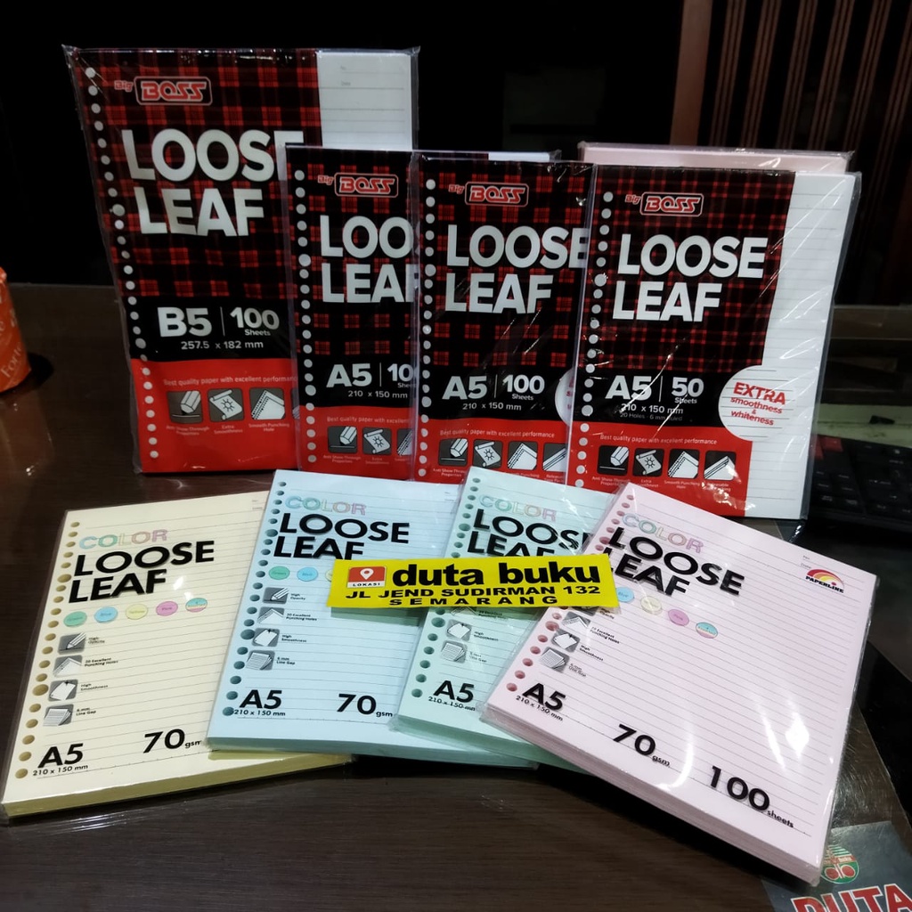 

Loose Leaf / Isi Binder Garis A5 isi 100 Lembar Big Boss
