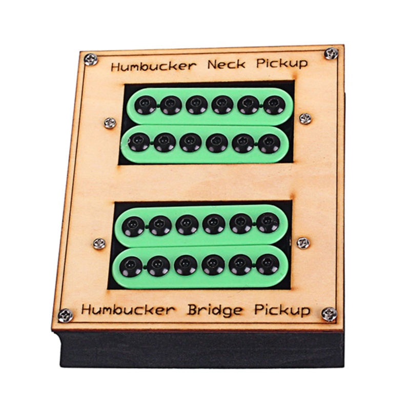 2 Pcs Pickups Magnet Double Coil Kawat Alnico Bridge Neck Pickups Dengan Bingkai Untuk Alat Musik Bass