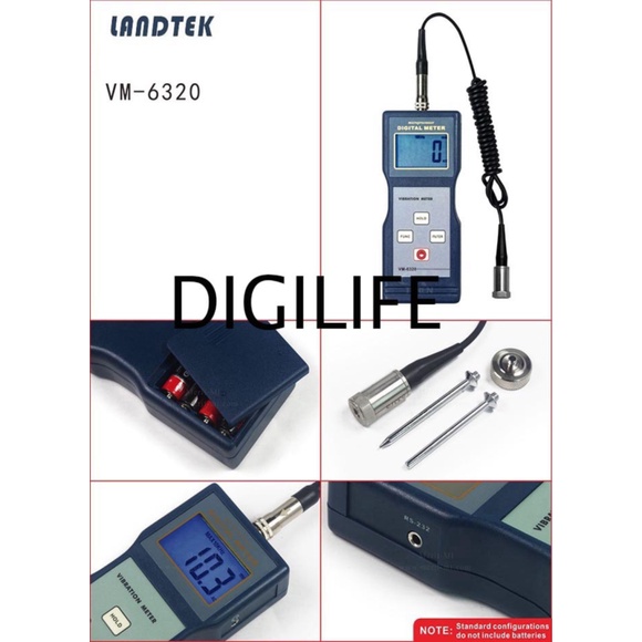 

Ready Stock Vibration Meter Landtek VM6320 Tester Gauge Vibrometer Getaran VM-6320