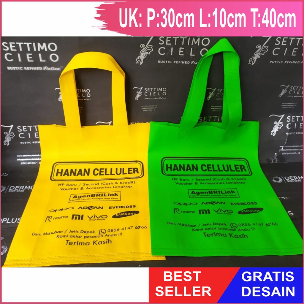 Goodie Bag Custom, Tas Goodie Bag, Spunbond Custom, Tas Spunbond Sablon