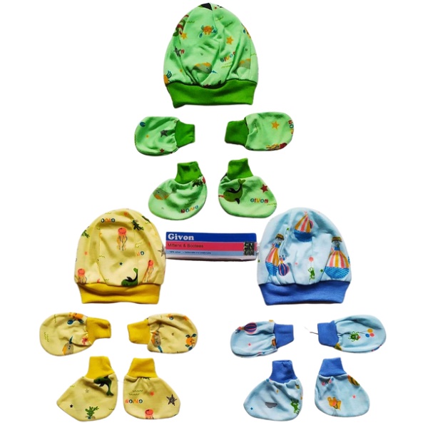 1 SET / 1 TOPI BAYI 1 PASANG SARUNG TANGAN BAYI DAN SARUNG KAKI / KAUS KAKI BAYI / TOPI BAYI MOTIF /ROMO_TOPI BAYI SET VINATA SNI-TOPI SARUNG TANGAN &amp; SARUNG KAKI-TOPI BAYI BARU LAHIR-TOPI SET NEWBORN