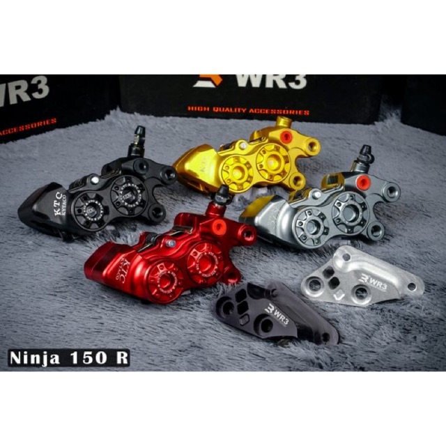 Breket Kaliper WR3 Ninja 250 FI Z250FI With Kaliper KTC Kytaco 4 Piston