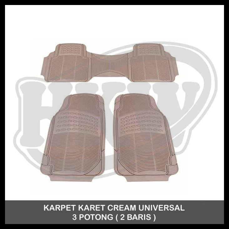 TERMURAH KARPET KARET CREAM 3 POTONG MOBIL RUSH TERIOS 2008 - 2012 