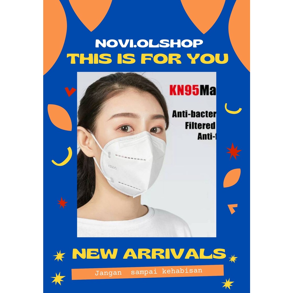 masker kf94 duckbil duckbill KN95 isi 10 pcs hijab warna hitam