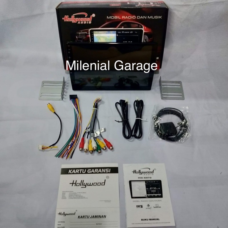 Headunit Android 10 inch Hollywood HW-6973 Head Unit Android Tape Mobil Android 10in Murah Universal