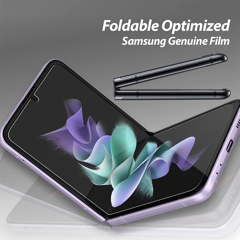 (Samsung Galaxy Z Flip 3) Pelindung Layar Tpu Anti Gores / Sidik Jari Bisa Dilipat