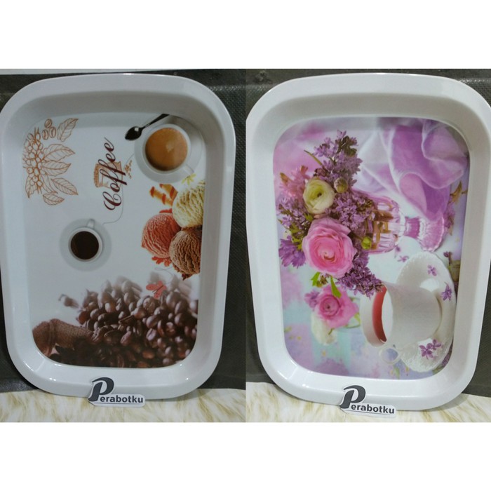 Nampan Talam Baki Segi Melamin Motif 73028 MT