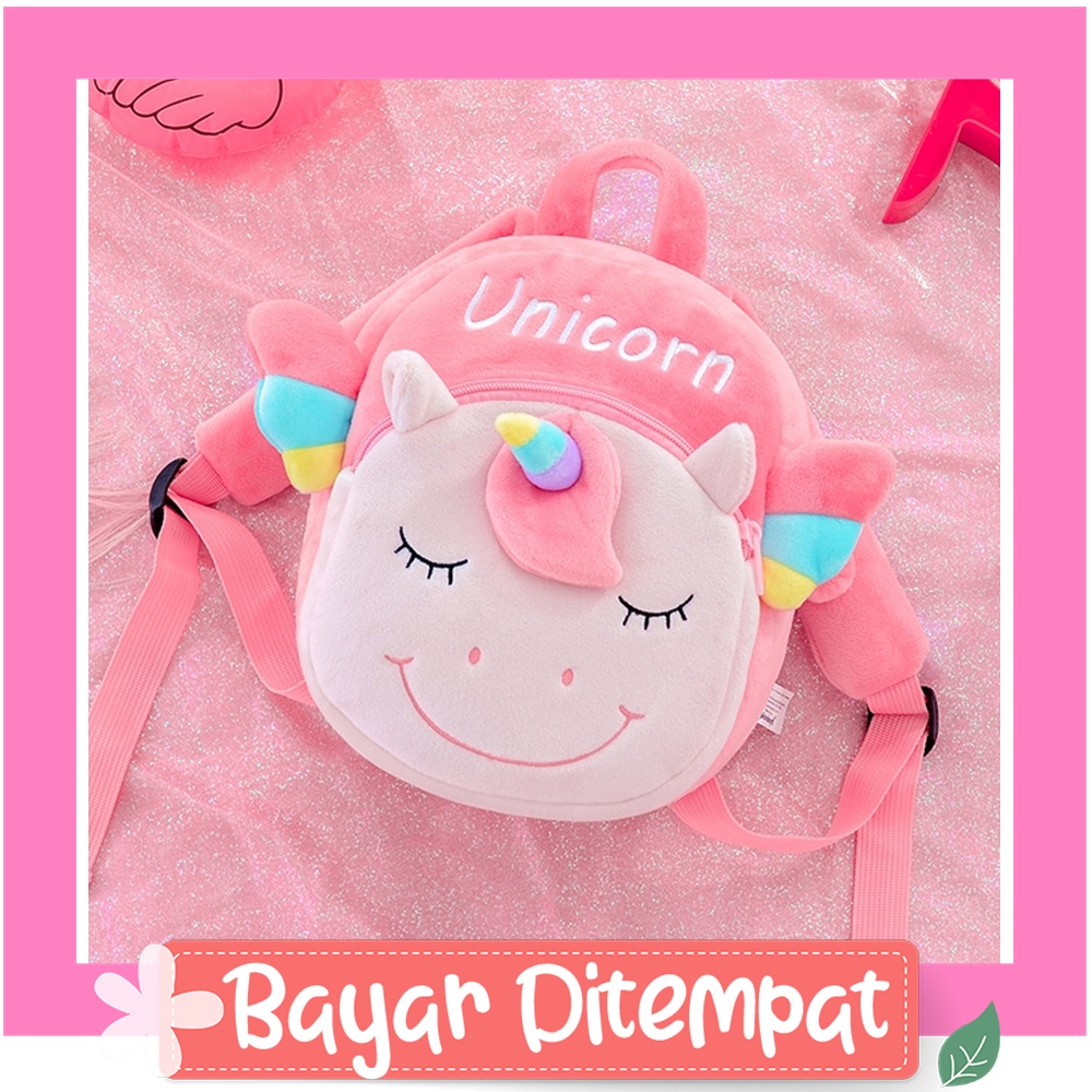 ❄ Petitecherie ❄ R116 Tas Anak Ransel kecil Sekolah Anak TK Tas Karakter Anak Backpack Motif Murah Paud Unicorn Kuda Pony