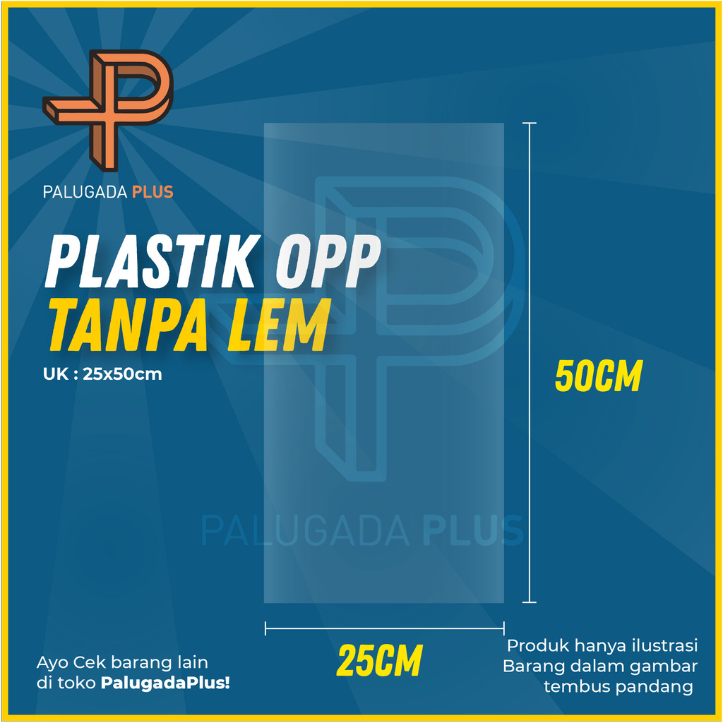 Plastik OPP Kiloan Ukuran 25x50cm (Tanpa Lem)