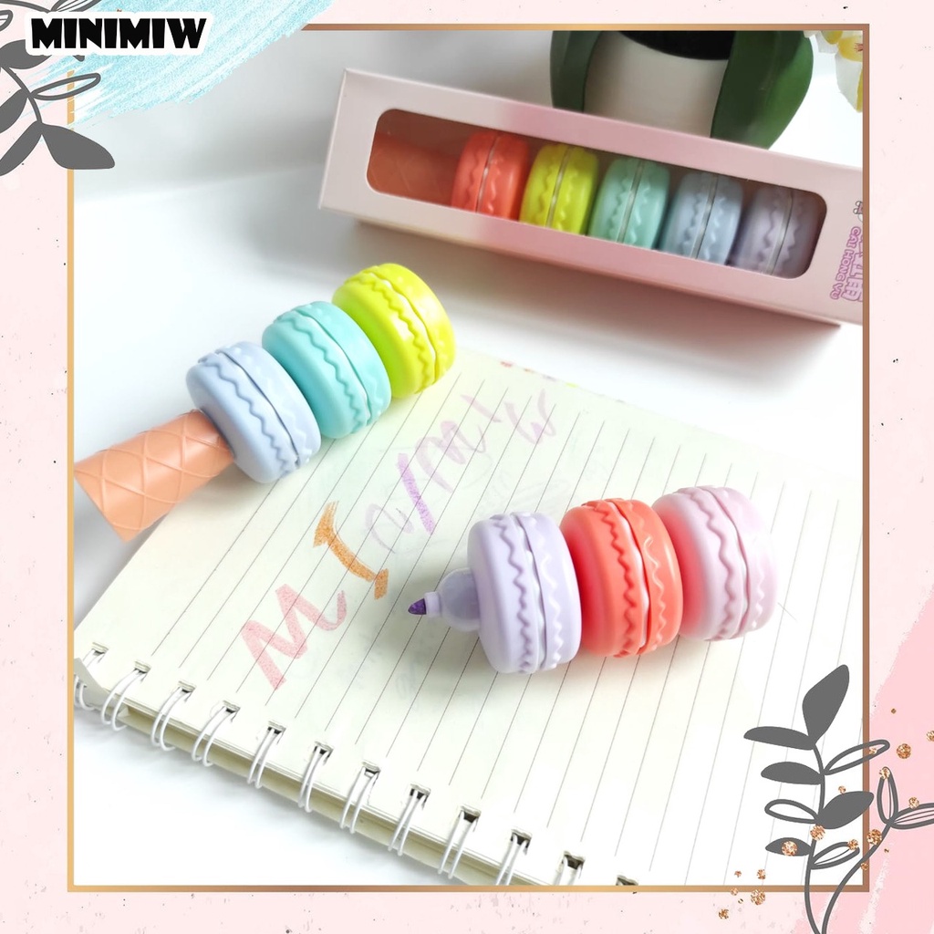 STABILO MAKARON MACARON ISI 6 WARNA HIGHLIGHTER SPIDOL WARNA WARNI