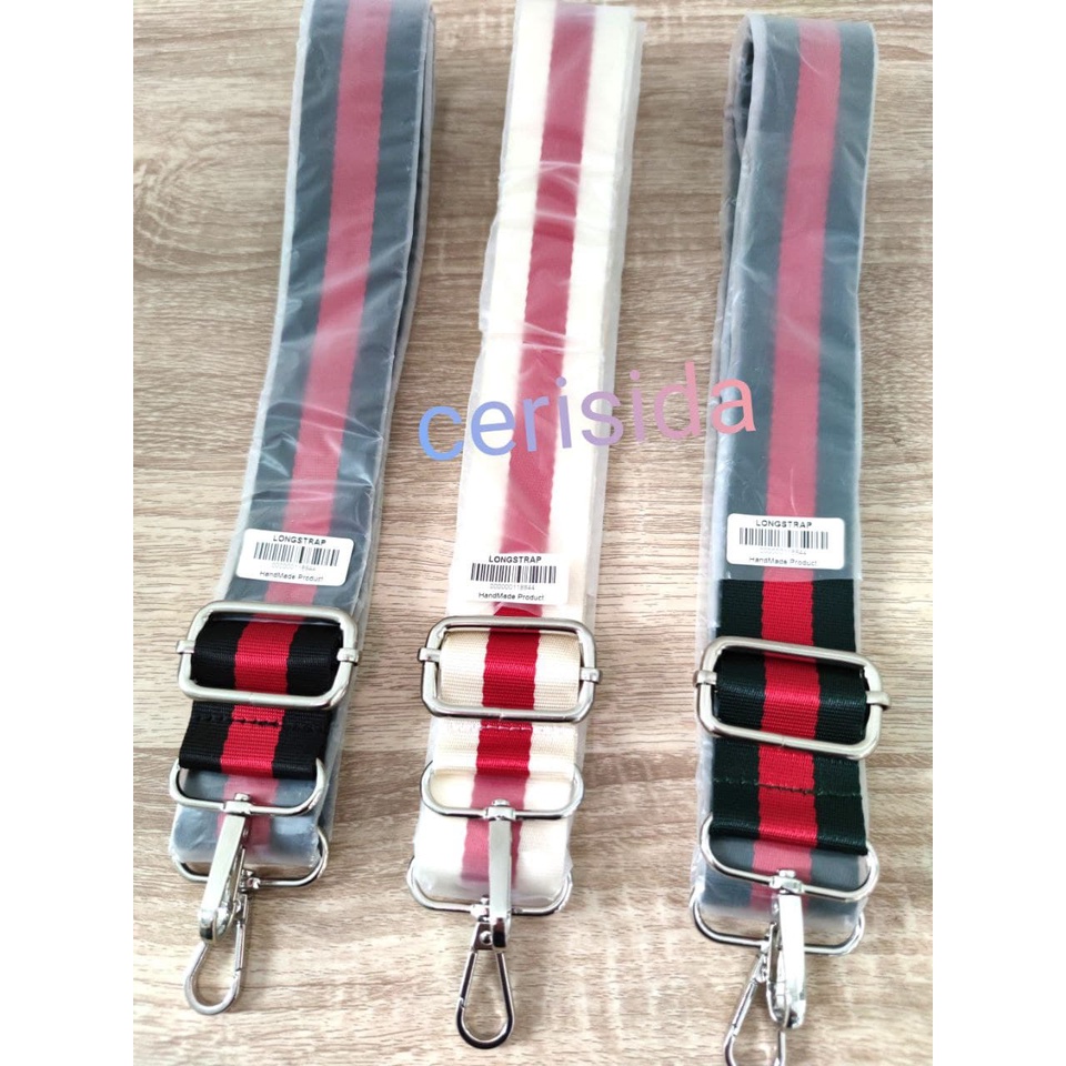 LONGSTRAP/TALI TAS SLEMPANG/TERLARIS/JAWA TIMUR/NYLON GARIS PREMIUM3,8 CM