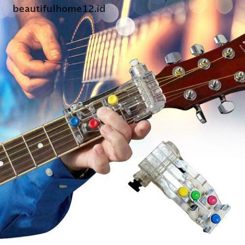 【beautifulhome12.id】 Anti-Pain Finger Cots Guitar Assistant Chord Buddy Teaching Aid Guitar Learning  .