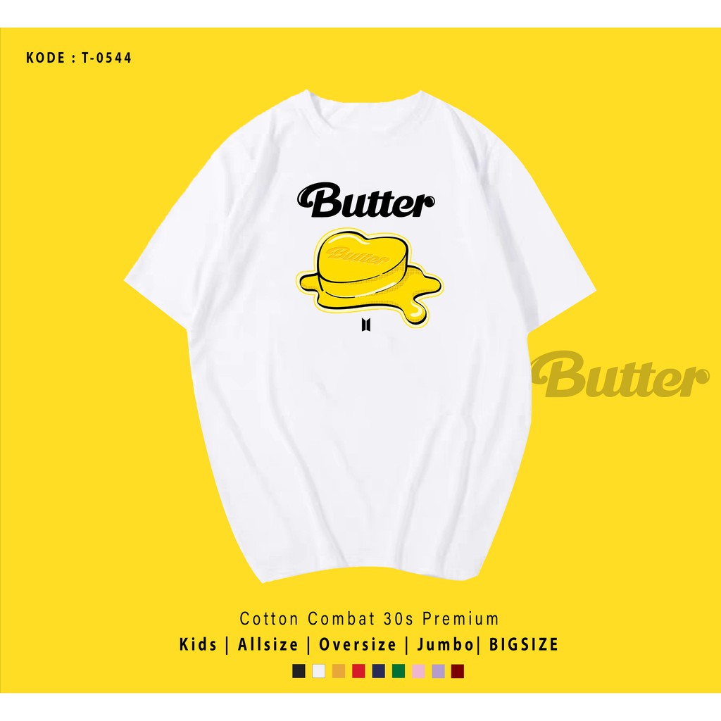 T0544  T-SHIRT / KAOS UNISEX / TUMBLR TEE / REAL PICTURE KPOP BTS BUTTER ALBUM / IMPORT / ARMY