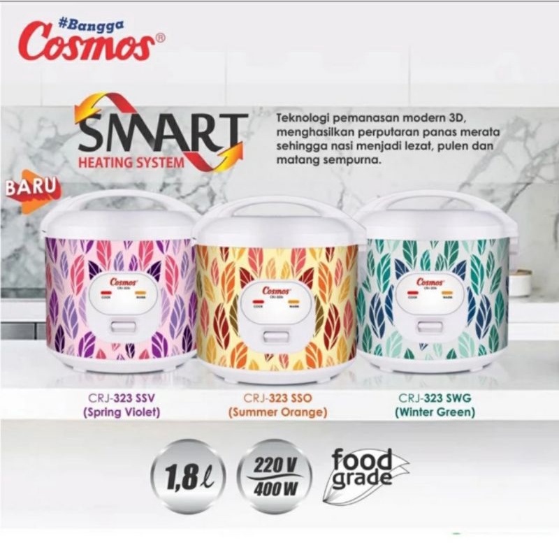 rice cooker cosmos CRJ 323 SSO 3in1 magic com 323 sso