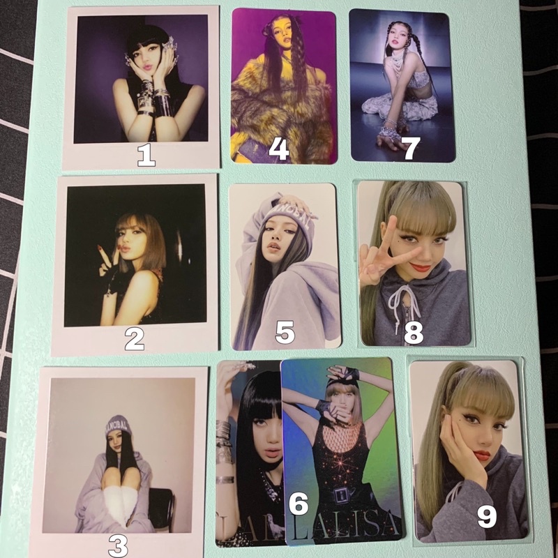 Lalisa Album gold Black Official YG Sharing photocard Polaroid POB Preorder Benefit Ktown4u Weverse 