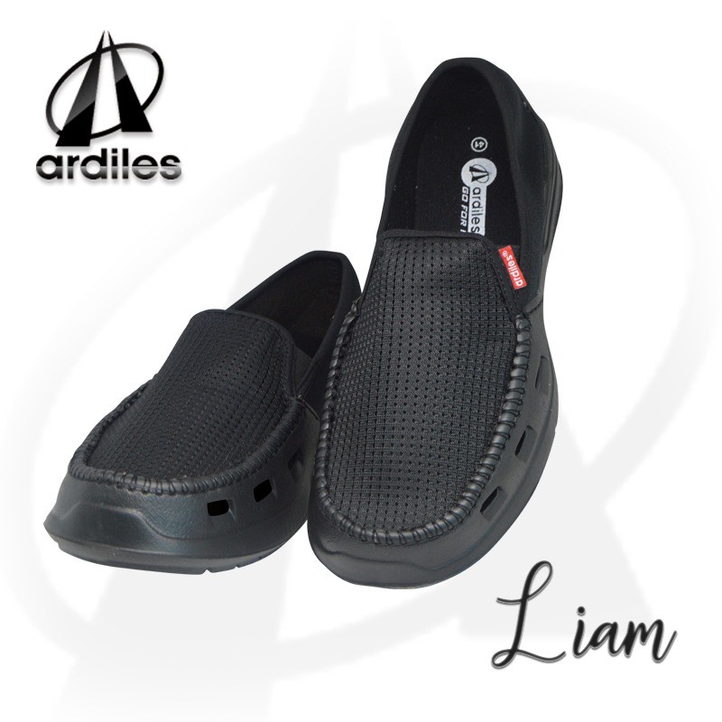 Sapatu terbaru Ardiles Model LIAM - Hitam Full Black Nyaman