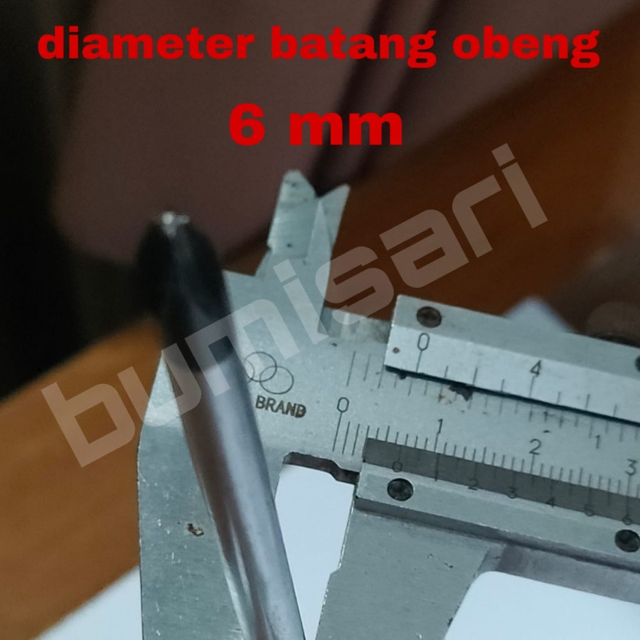 Obeng gagang karet (+) (-) panjang 15 cm (6 inch) nyaman dipegang