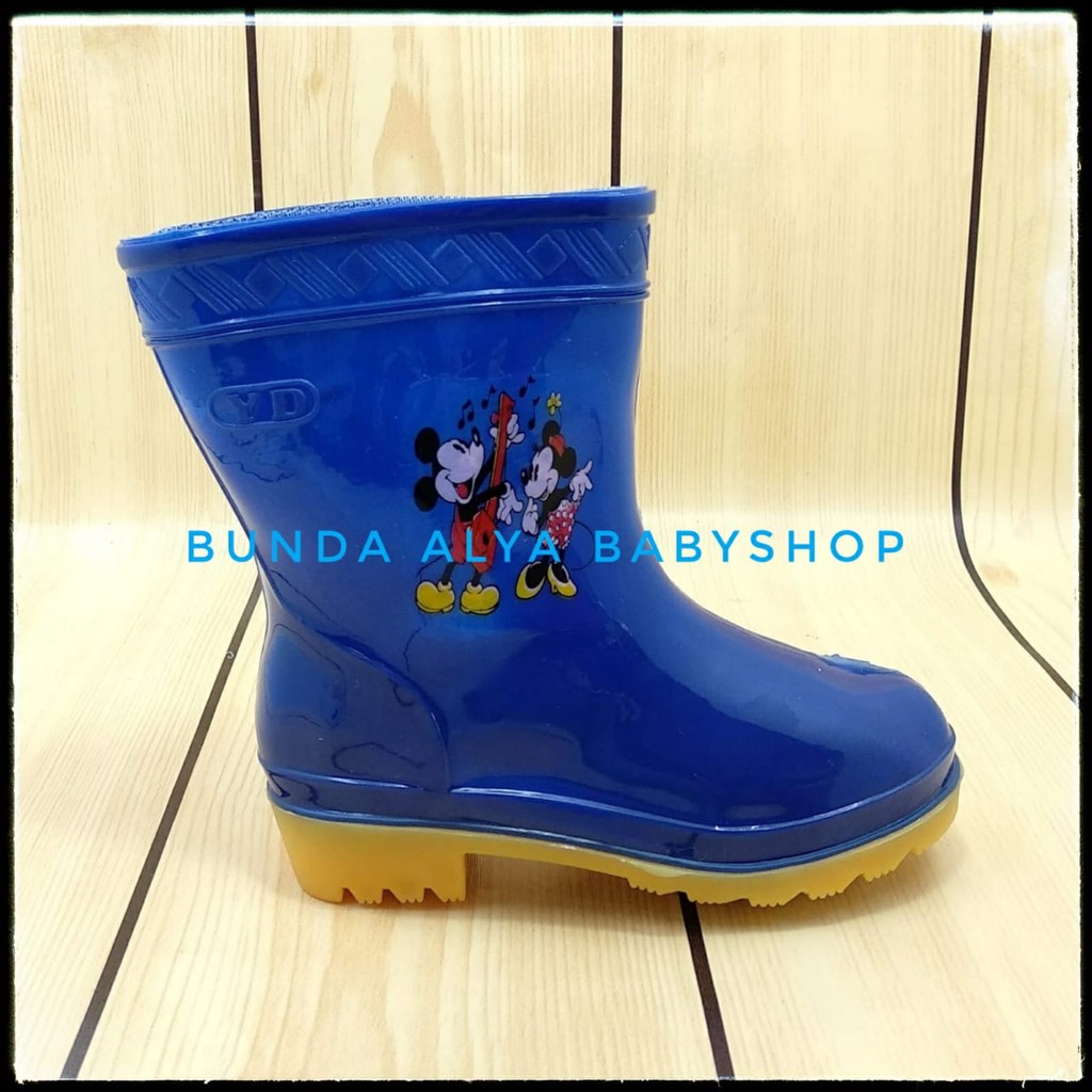 Sepatu Anak Laki BootsHujan Usia 2 3 Tahun Motif Kartun Lucu - Sepatu Anak Boot Hujan  Anti Air BIRU TUA Boots Hujan Anak