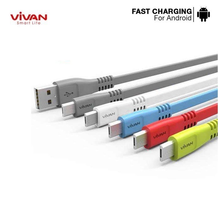 Kabel Data Fast Charging Vivan CSM100S 1M Micro Cable Data For Android