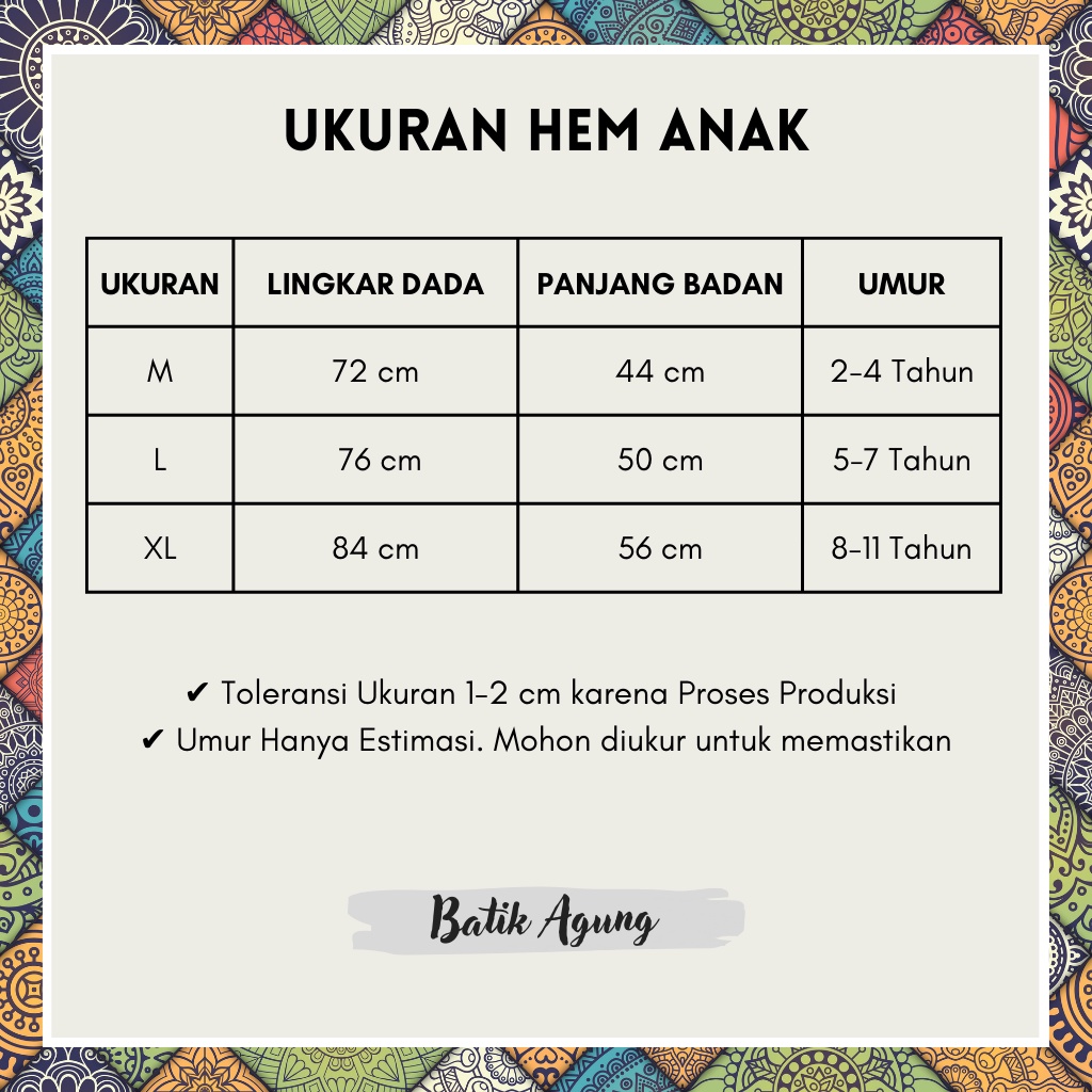 Usia 2-11 Tahun Baju Hem Batik Anak Pendek Terbaru / Kemeja Batik Anak Laki Laki Size S M L XL XXL