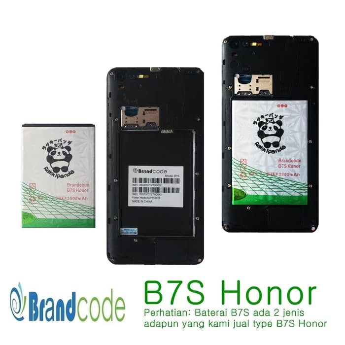 Baterai Brandcode B7S Honor RAKKIPANDA