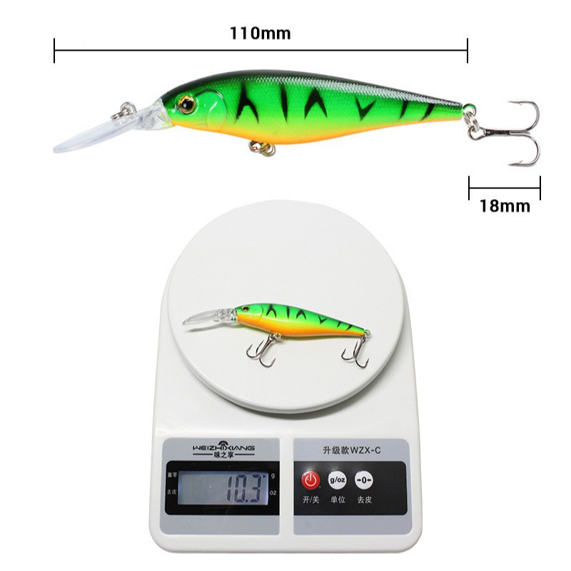 1pc Umpan Pancing Ikan Minnow Klasik 11cm 10g