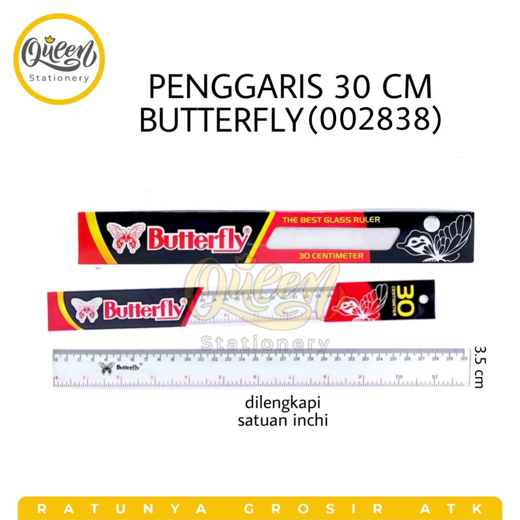 

1 PCS PENGGARIS ACRYLIC 30CM BUTTERFLY / PENGGARIS AKRILIK / MISTAR (002838)