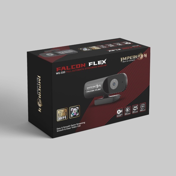 Webcam Imperion Falcon Flex WG-320 Automatic Streaming 30FPS 1080P WG320