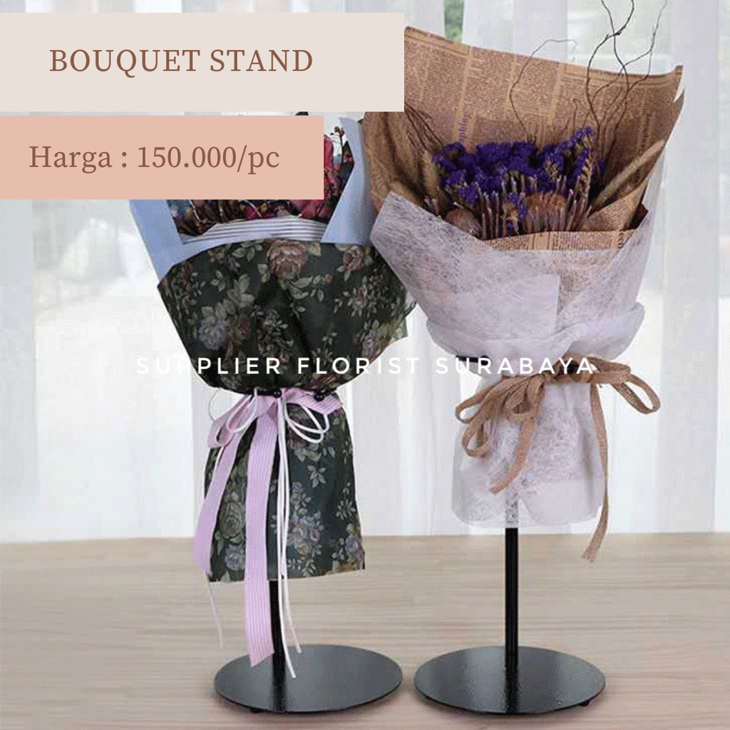 STAND STANDING HAND BOUQUET PENOPANG PENYANGGA CAGAK BUNGA TANGAN UNTUK FOTO BAHAN BESI