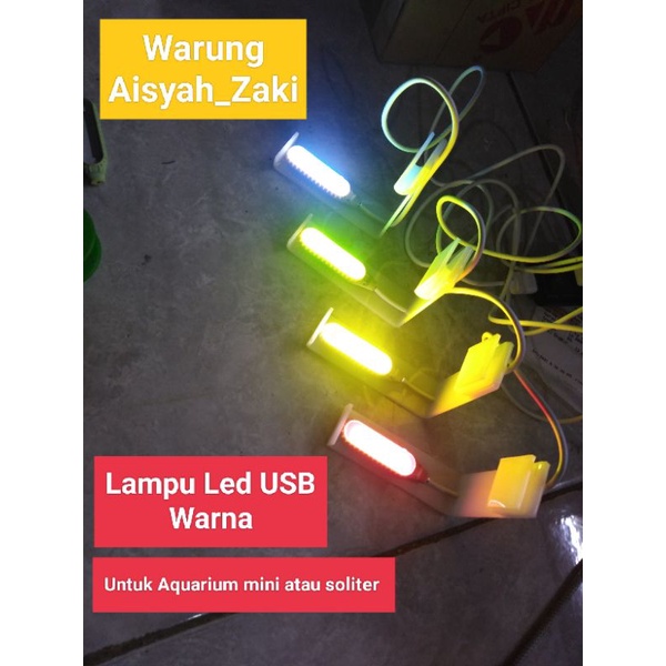 lampu aquarium/soliter led USB warna