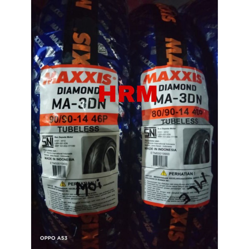 BAN LUAR TUBBLES DEPAN BELAKANG BAN BLK 90-90-14 DPN 80-90-14 MAXXIS VARIO,BEAT FI,SCOOPY,VARIO 125
