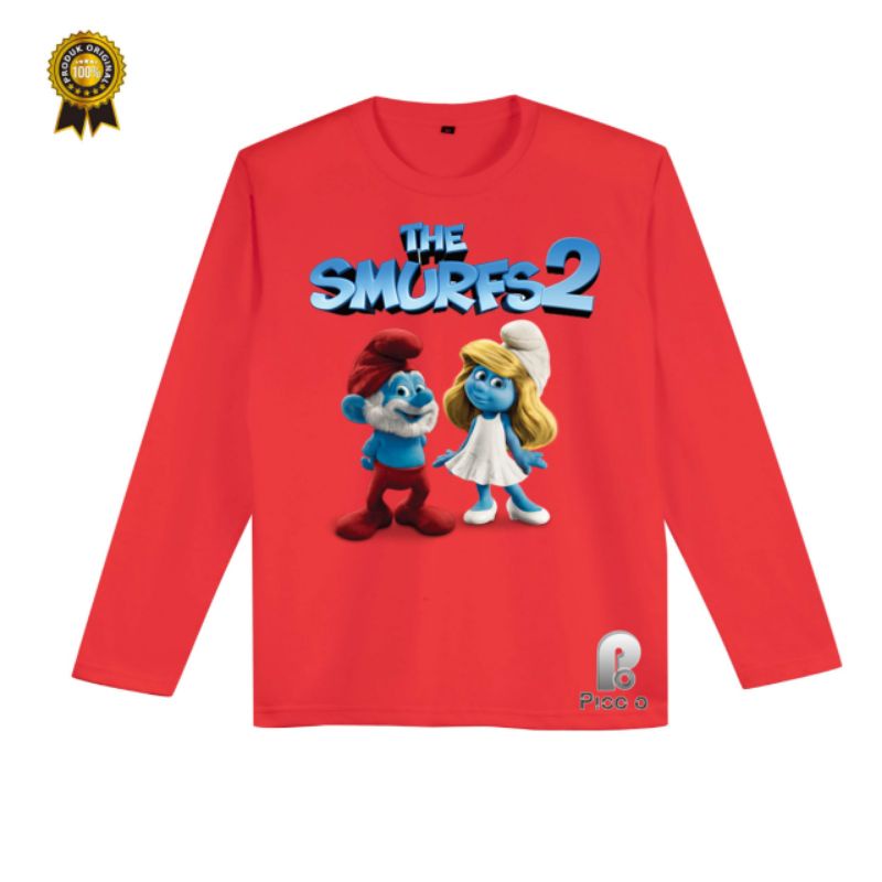 KAOS ANAK THE SMURFES 2 LENGAN PANJANG