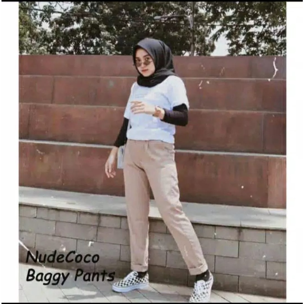 BAGGY PANTS PREMIUM AMERICAN DRILL CELANA PANJANG WANITA CELANA KANTOR KERJA