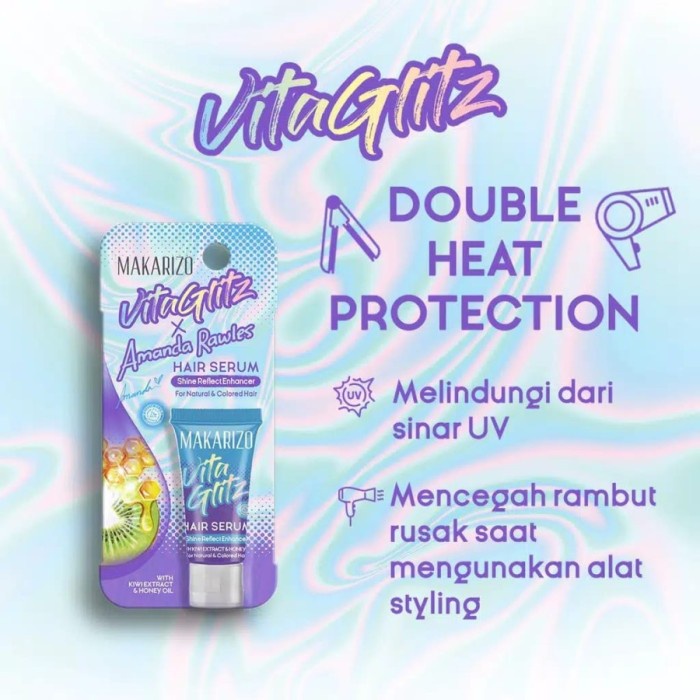Makarizo Vitaglitz Hair Serum Shine Reflect Enhancer 8 ml-bpom