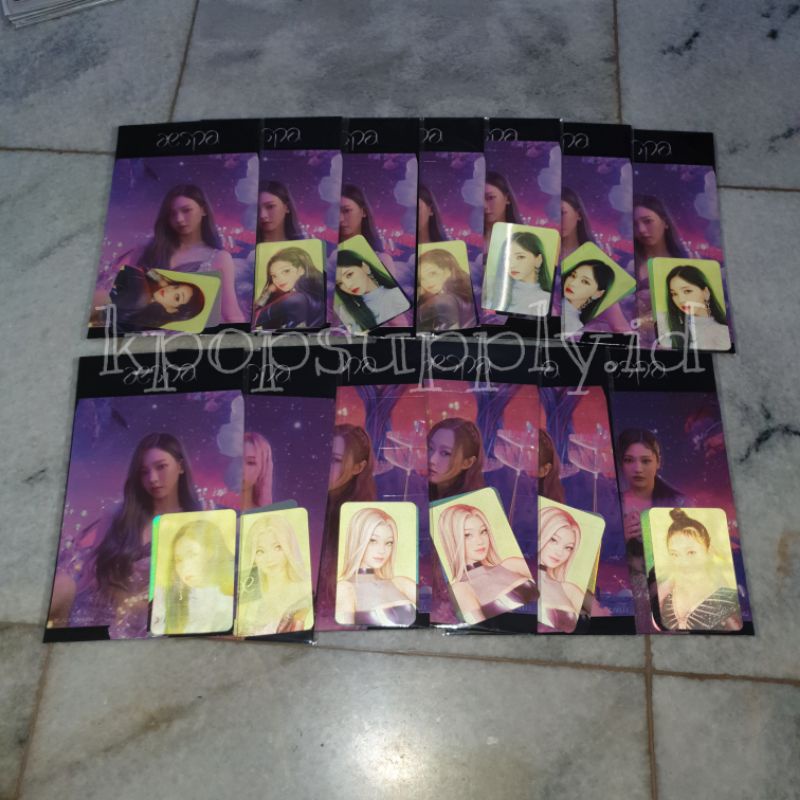 lenti photocard set black mamba aespa karina / ningning / winter / giselle