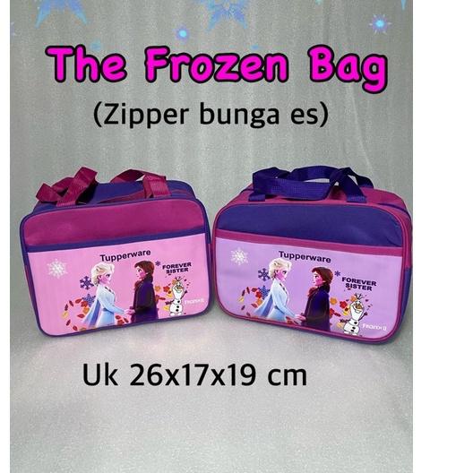 Jangan Diklik Tas Frozen Elsa Tupperware (zipper bunga es)// Tas forever sister// tas bekal