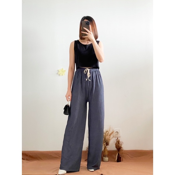 Felly Pants (Celana Cullote Bertekstur Premium Comfy)