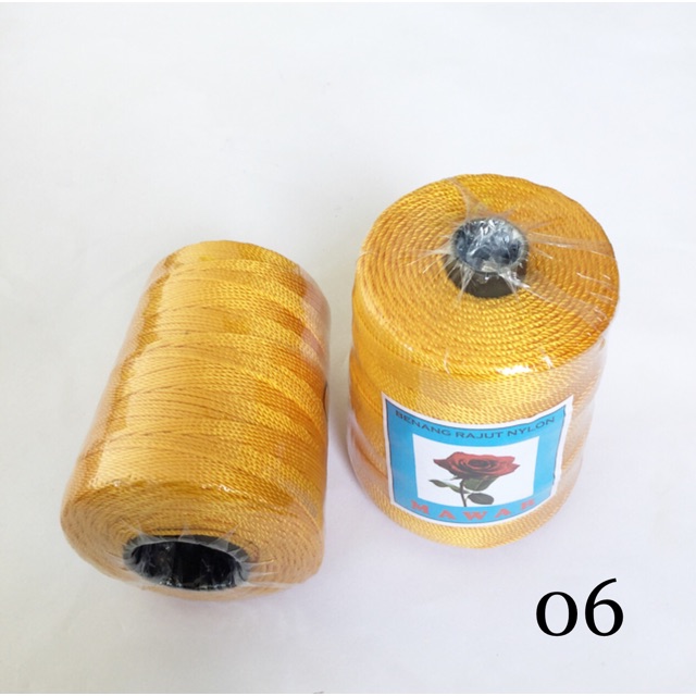 PREMIUM Benang Rajut Nilon / Nylon d27 Cap Mawar Alternatif Peniti Kuning Telur kode M06