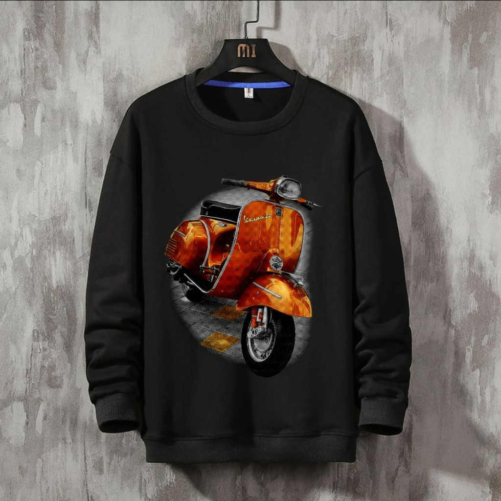 BISA COD-SWEATER/KAOS LENGAN PANJANG PRIA DAN WANITA BISA PAKAI/VESPA/JACK/SAMURAI