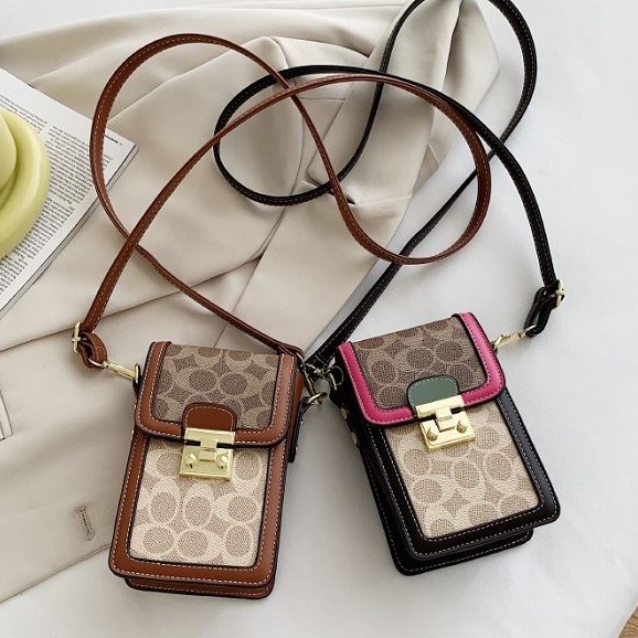 BJ15280 - BROWN/RED - TAS DOMPET HP SLEMPANG TAS KECIL CASUAL SALE TAS WANITA FASHION IMPORT MODIS ELEGAN TERMURAH TERLARIS TERBARU BAGSTORE JAKARTA TAS BATAM JT12320 BQ3255 LT1944 EL5280 CR7712 GT1902 ZC3453