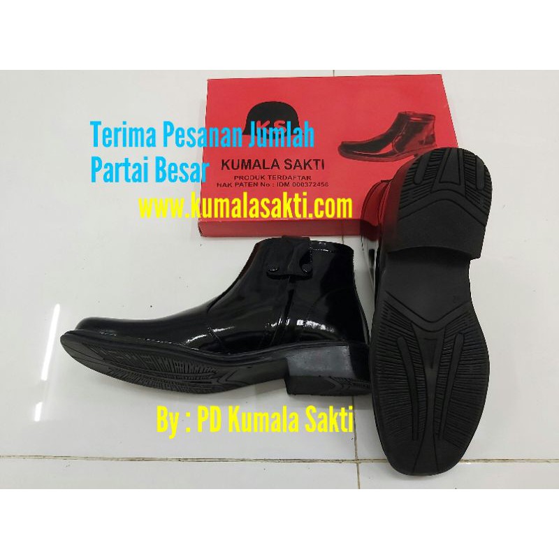 Sepatu Pdh Sleting Kilap KS-039-Sepatu Dinas Harian-Sepatu Satpam-Sepatu Security-Rompi Security-Tas