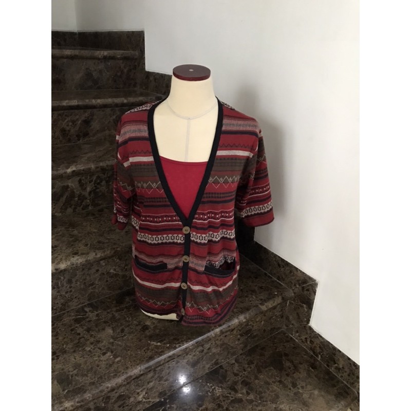 cardigan rajut etnic