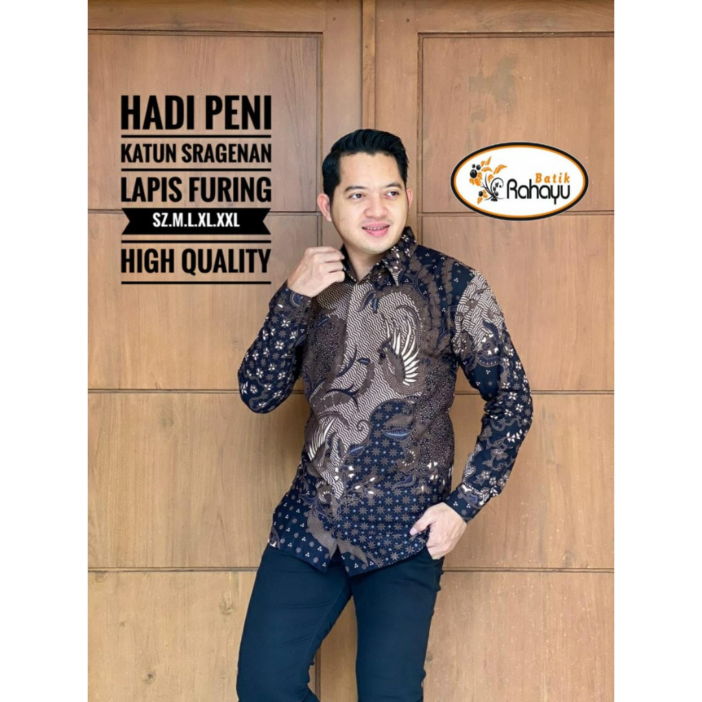 HADI PENI RAHAYU KEMEJA BATIK SOLO PRIA LENGAN PANJANG PENDEK LAPIS FURING ATASAN PREMIUM MODERN KATUN HALUS MLIWIS LAWASAN PARANG LUHUR PEKSI TRUNTUM SETYO LUHUR PUTIH SETYO LUHUR BIRU PARANG LASEM ADI LUHUR SEKAR JAGAD TALANG PATI MEGA NANDA DHARMA