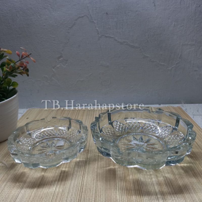 ASBAK KACA KRISTAL 17CM TERBARU ORIGINAL QUALITY PREMIUM/ASBAK BESAR KACA TEBAL/ASBAK CANTIK/ASBAK