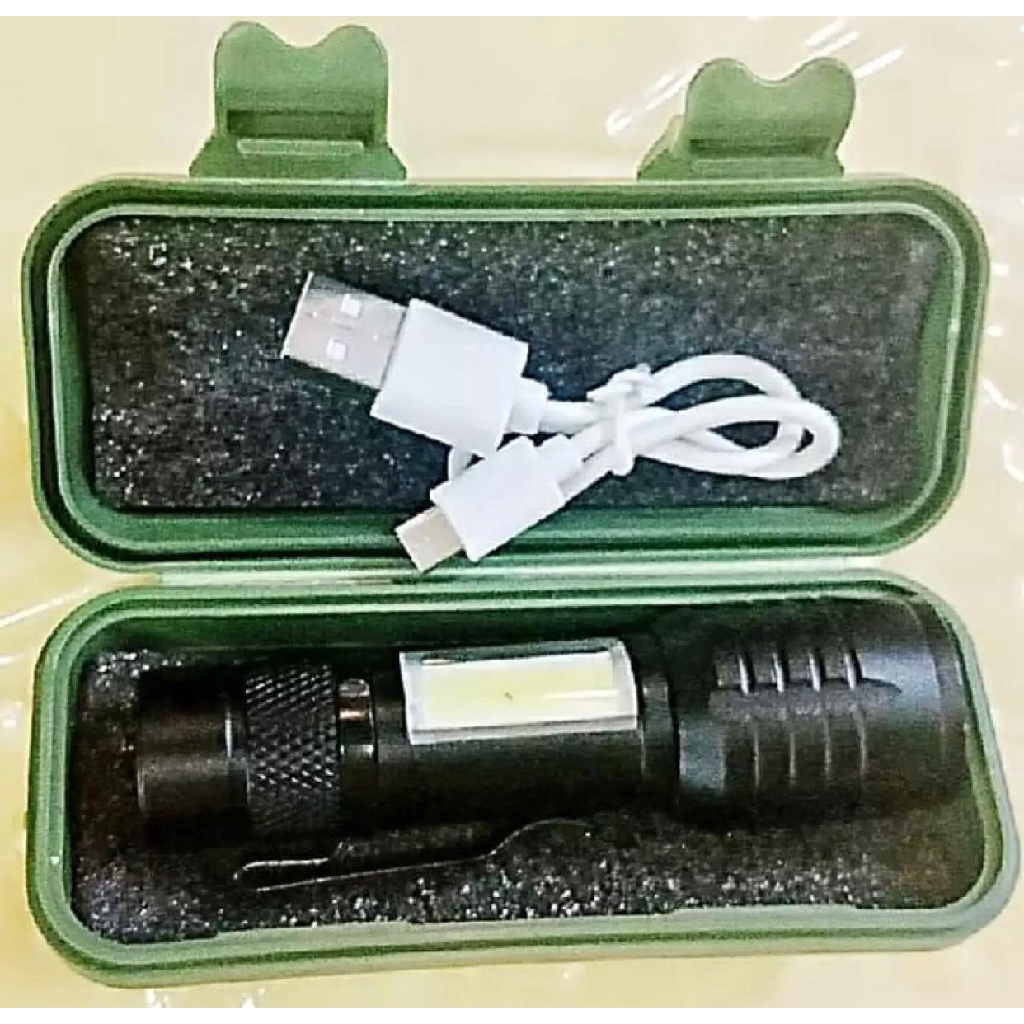 U3 Senter Swat Mini Zoom Rechargeable Super Terang LED